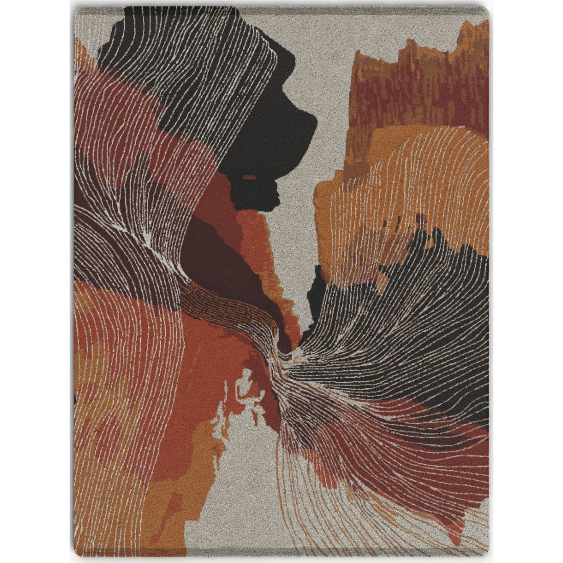 Crimson Current hand-knotted rug