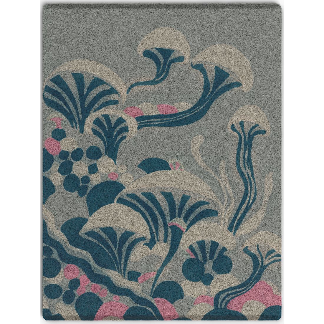 Mushroom hand-knotted rug