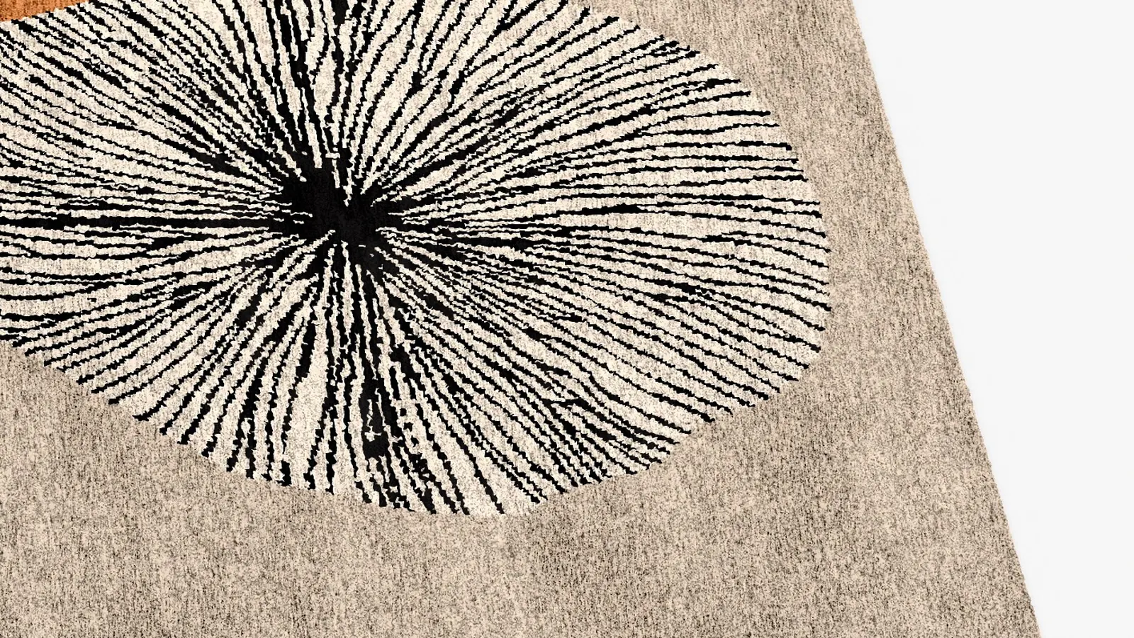 A pure silk pile, rendered at the same scale as the wool below