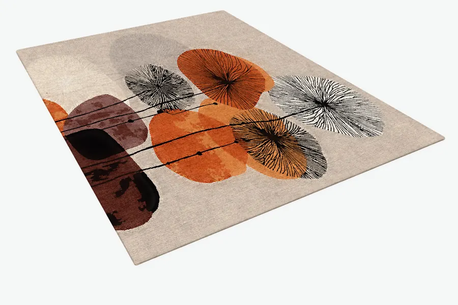 The side of a knotted rug, where the finish is decided